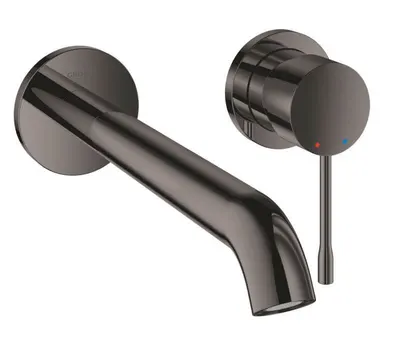 Baterie lavoar Grohe Essence 19967A01, 1/2'', montare pe perete, monocomanda, 230 mm, cartus ceramic, lucios, hard graphite