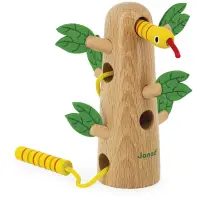 Janod Tropik Tropical Lace-Up Tree jucărie cu activități 18m+ 1 buc