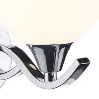 Aplica Aruba Wall Light Polished Chrome Opal Glass