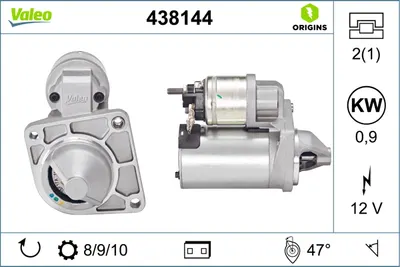 Electromotor (12v, 0,9kw) Potrivit Abarth 500 595 695, 500c 595c 695c; Alfa Romeo Giulietta, Mito; Fiat 124 Spider, 500, 500 C, 500l, 500x, Doblo, Doblo Cargo 0.9-1.4lpg 02.02