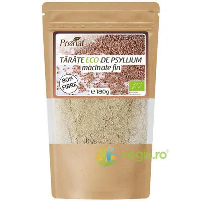 Tarate (Fibre) de Psyllium Macinate Fin Ecologice/Bio 180g