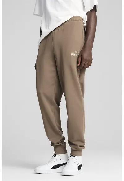 Pantaloni de trening relaxed fit din amestec de bumbac - Maro deschis