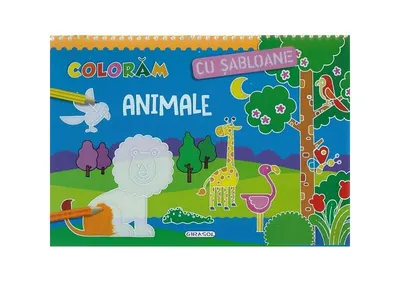 Colorăm cu șabloane. Animale - Paperback - ***