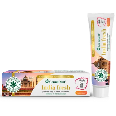 Pasta de dinti GennaGent India Fresh, 80ml, VivaNatura