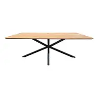 Masă de dining cu blat cu aspect de lemn de stejar 100x200 cm Cesura – Unique Furniture