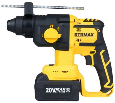 Mașină de găurit cu percuție fără fir RTRMAX - RTS5040, 1.8J, cu 2 baterii 4Ah, încărcător și geantă