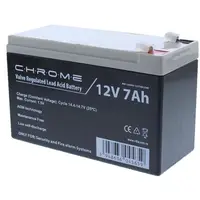Acumulator plumb acid 12V 7Ah, terminal T1/F1 Chrome BAT-LEAD-12V7AH-CHR / BAT-LEADS-12V7AH-CHR