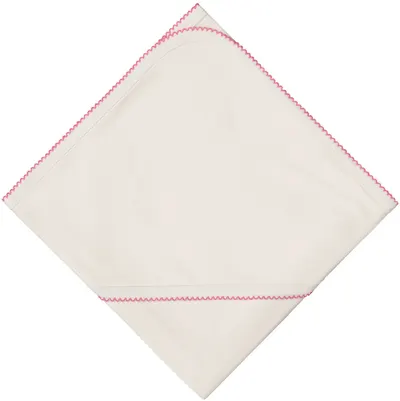 Scutec cu glugă pentru bebeluși Bio Baby - cu margine roz 80 х 80 cm