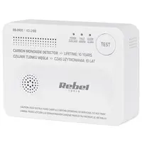 Detector Senzor Monoxid De Carbon Rebel RB-0900, functionare cu 3x baterii AA