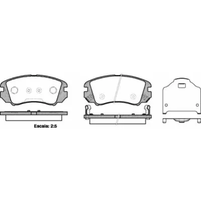 Set placute frana, frana disc REMSA 0953.22