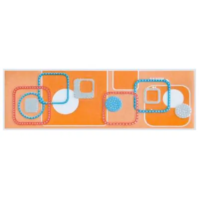 Brau decorativ faianta baie / bucatarie Scroll Orange 8 x 25