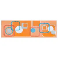 Brau decorativ faianta baie / bucatarie Scroll Orange 8 x 25