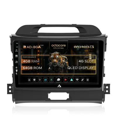 Navigatie Kia Sportage (2010-2016), Android, A-Octacore 4GB RAM + 64GB ROM, 9 Inch - AD-BGA9004+AD-BGRKIT146