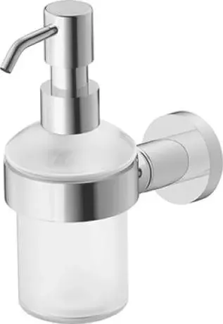 Dozator sapun baie Duravit D-Code 0099161000, montare pe perete, 200 ml, metal/sticla, Crom lucios
