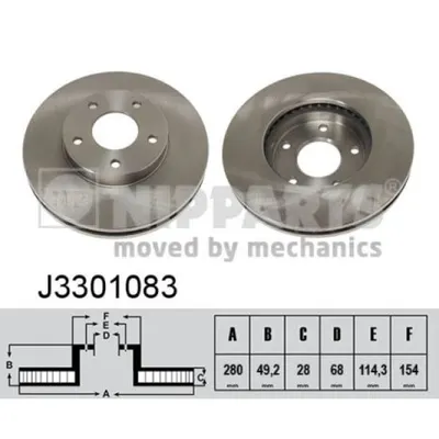Disc frana NIPPARTS J3301083