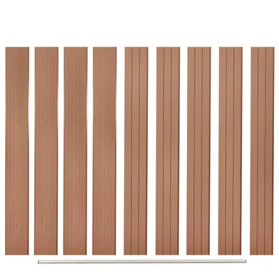 vidaXL Plăci de schimb pentru gard, 9 buc., maro, 170 cm, WPC