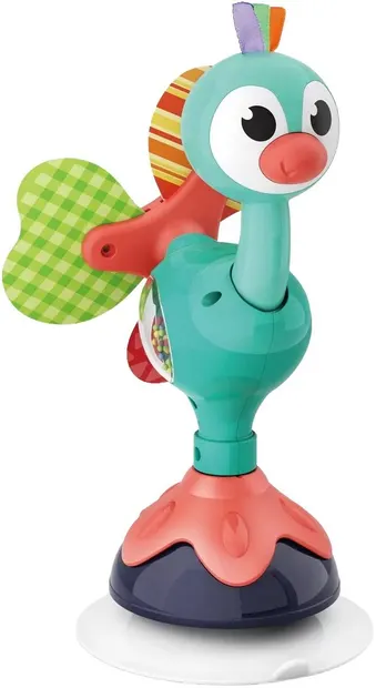 Jucărie pentru bebeluși cu ventuză Hola Toys – Păun