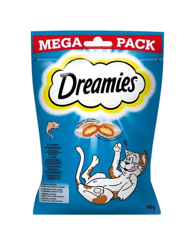 DREAMIES Mega Pack 180g recompense delicioase pentru pisici cu aroma de somon