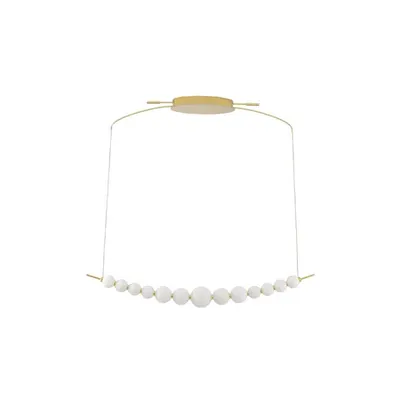 Lampa suspendata PERLA Auriu Metal & Opal Sticla LED 32 Wat 230 Volt 2685Lm 3000K IP20