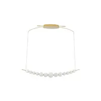 Lampa suspendata PERLA Auriu Metal & Opal Sticla LED 32 Wat 230 Volt 2685Lm 3000K IP20