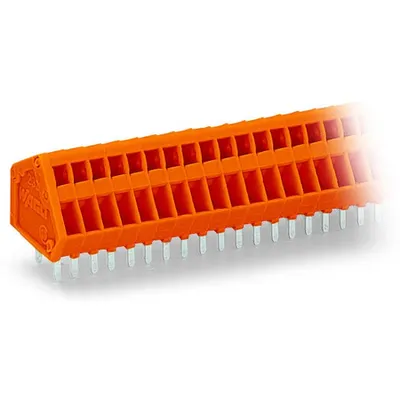 PCB terminal block; 0.5 mm²; Pin spacing 2.54 mm; 7-pole; CAGE CLAMP®; 0,50 mm²; orange