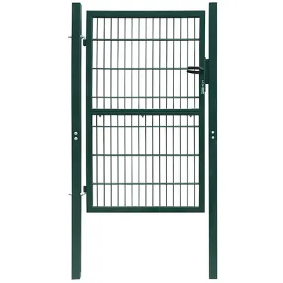 vidaXL Poartă de gard 2D (simplă) verde 100x120 cm