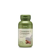 GNC Herbal Plus Cinnamon & Chromium, Extract Standardizat De Scortisoara Si Crom | 60 Cps