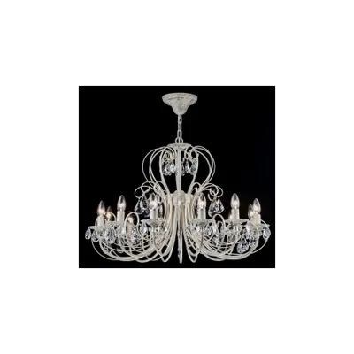 Candelabru Princess,12 becuri dulie E14, 230V,D.80cm, H.54 cm,Crem