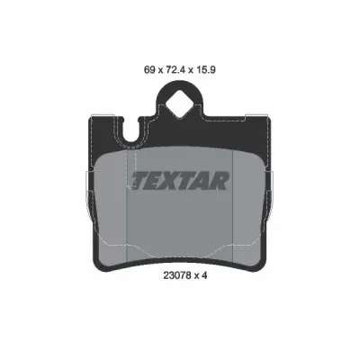 Set placute frana, frana disc TEXTAR 2307801