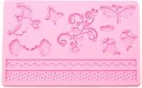 Mold din silicon (formă) Em Art – Flori și fluturi, 200 x 128 x 8 mm