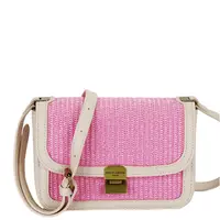 Geanta roz deschis crossbody cu model impletit CM7497 15