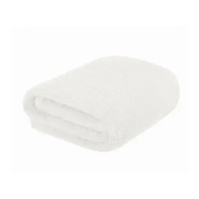 Paturica pufoasa pentru copii MimiNu Alb din fleece 75 x 100 cm