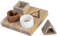 Jucărie pentru bebeluși BamBam Eco Friendly - Sortator, cu 4 elemente