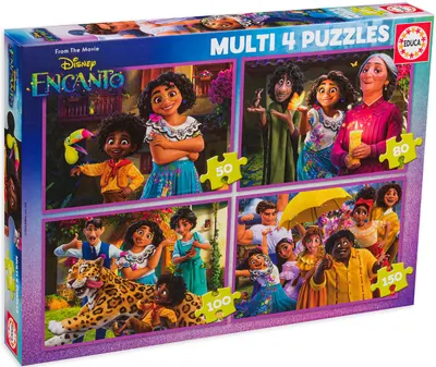 Puzzle pentru copii Educa 4 în 1 - Enkanto