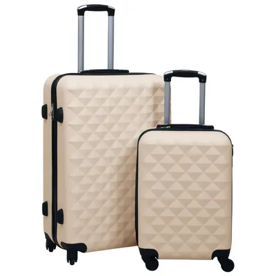 vidaXL Set de valize cu carcasă rigidă, 2 piese, auriu, ABS