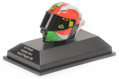 Model de colecție MINICHAMPS - Replică cască Valentino Rossi, AGV Helmet, MotoGP Mugello 2018