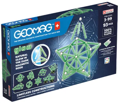 Constructor magnetic Geomag - Glow, 93 de piese