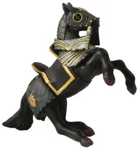 Figurina Papo The Medieval Era – Calul cavalerului cu armura neagra