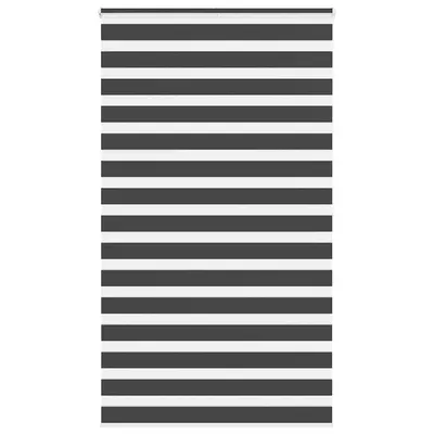 vidaXL Jaluzea tip zebra neagră lățime țesătură 120,9 cm poliester