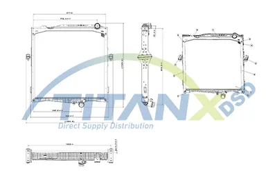 Radiator racire motor (cu rama) EURO 6 potrivit RVI C, K, T DTI11-DXi13520 01.13