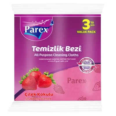 Set Lavete Multifunctionale Parex, cu Parfum de Capsuni, 3 Bucati