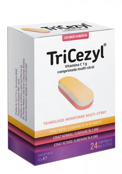 Tricezyl Vitamina C 1gr x 24cpr