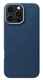 Husă Pitaka - Tactile Woven, iPhone 16 Pro Max, Dark Blue