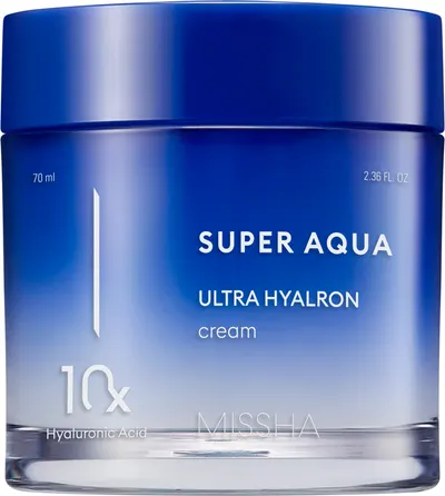 Missha Super Aqua Cremă hidratantă 10x Ultra Hyalron, 70 ml
