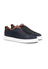 Pantofi sport MAURICE - piele - Albastru inchis
