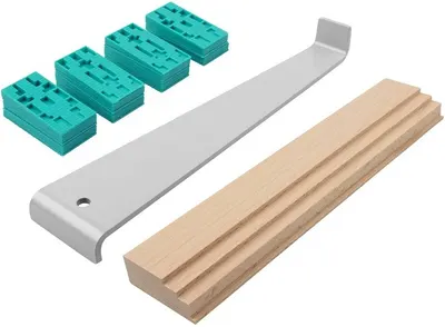 Bară pentru montajul parchetului laminat Wolfcraft - Cu pene de distanțare, 285 х 60 mm