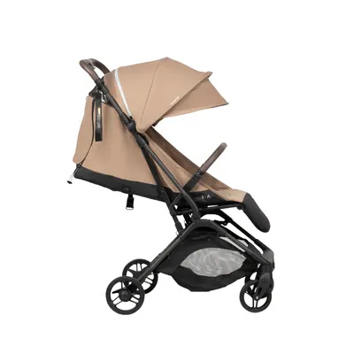Carucior pentru copii Tutis Noordi Sia Sand Beige carbon, 5.9 kg, compatibil avion, accesorii incluse, greutate admisa 22 kg