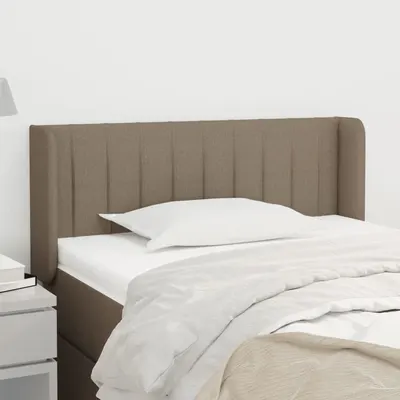 Gossi tablie de pat cu aripioare gri taupe 93x16x78/88 cm textil