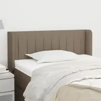Gossi tablie de pat cu aripioare gri taupe 93x16x78/88 cm textil