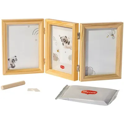 Rama foto cu dubla amprenta bebelus Tiny Love Wooden